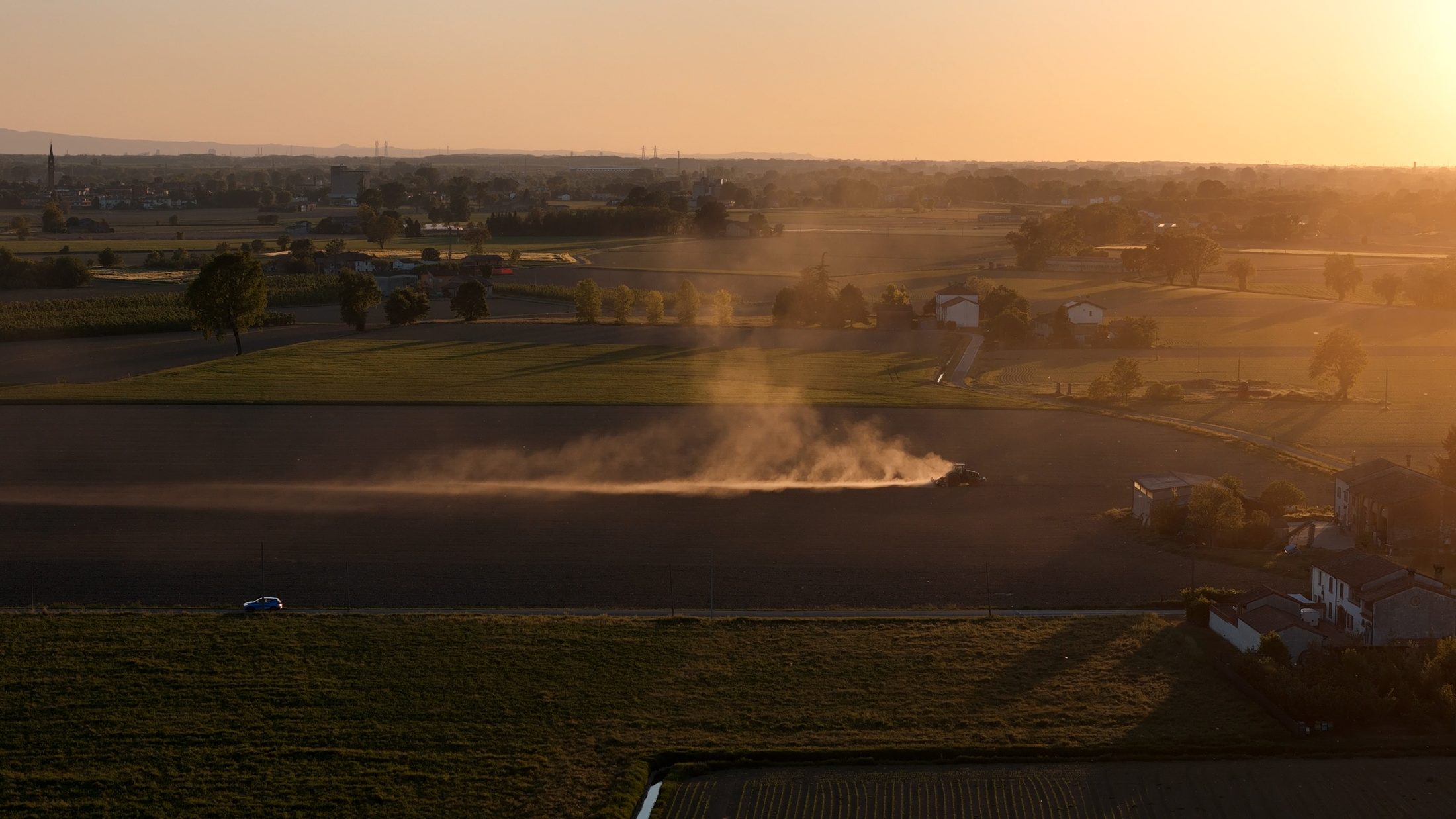 Racecourse at dawn